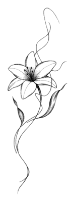 Fineline Zambak — minimal dövmeler